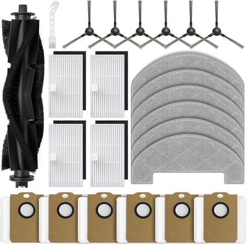 Bluevisk MS1 MAX Replacement Parts for For MONSGA MS1 MAX Robotic Vacuum Cleaner Parts with 1 Roller Brush, 4 HEAP, 6 Mop, 6 Dust Bags, 6 Side Brushes, 1 Clean Brush in Saudi Arabia