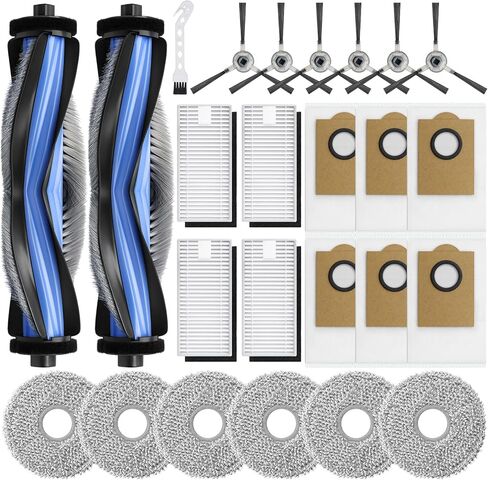 M3 Replacement Parts for Lefant M3 Accessories Robotic Vacuum Cleaner Parts 2 Roller Brush,4 HEAP, 6 Mops, 6 Dust Bags, 6 Side Brushes, 1 Clean Brush in Saudi Arabia