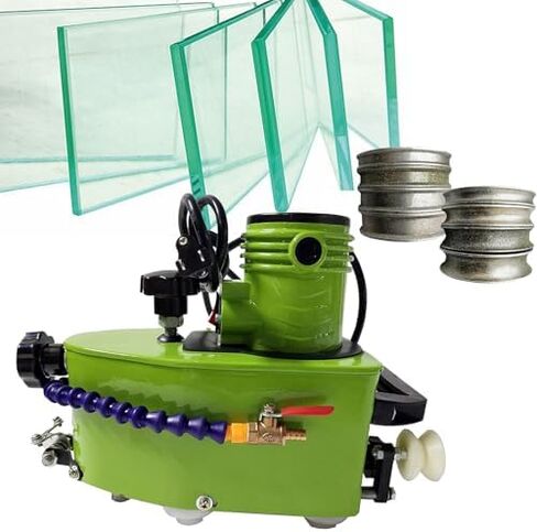 Portable Handheld Glass Edge Polishing Machine - Electric Straight & Round Grinder for Smooth Finishing - Compact Green Design for DIY & Professional Use in Saudi Arabia