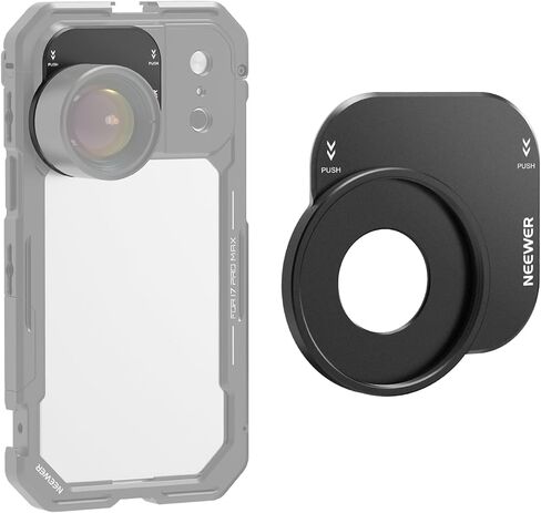 لوحة خلفية لعدسة مرشح 37 مم من NEEWER لقفص الهاتف PA143/PA144 فقط، ملحقات التصوير الفوتوغرافي للكاميرا المحمولة سريعة الإصدار المتوافقة مع iPhone 17 Pro 17 Pro Max Beastgrip، PA152 in Kuwait