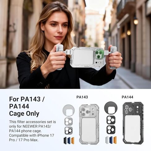 NEEWER 37mm Filter Lens Backplate for PA143/PA144 Phone Cage Only, Quick Release Video Rig Mobile Camera Photography Accessories Compatible with iPhone 17 Pro 17 Pro Max Beastgrip, PA152 in Saudi Arabia