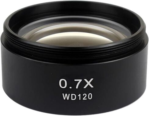 WD165 0.5X 0.7X 1.0X 2.0X عدسة موضوعية مساعدة مجهر بارلو عدسة لعدسة الكاميرا مجهر تكبير ستيريو ثلاثي العينيات (0.5X) in Kuwait