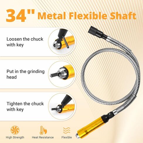 1200W 30000RPM Electric Flex Shaft Rotary Tool, Hanging Carver with Flex Shaft, Foot Pedal Control, Forward and Reverse Rotation, Metal Flexible Shaft Equipped with Polishing Accessories in Kuwait