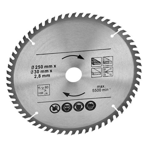 Circular Saw 250mm 48T & 60T Saw Disc 30mm Bore for Woodworking DIY in Saudi Arabia