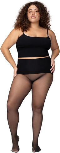 NOOSH Getnoosh PLAY Free-Hugging Seamless Tights For Women | Stylish Comfort & Breathable | Light Weight Sheer Women's Tights No Middle Seam | Mocha - L/XL in Saudi Arabia