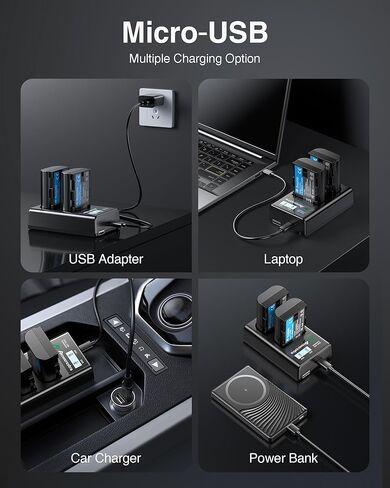 بطارية LP-E6NH بقدرة 2950 مللي أمبير في الساعة وشاحن USB مزدوج لكاميرات EOS R,R5,R6,R6 Mark II,R7,90D,80D,70D,60D,5D II,5D III,5D IV,5Ds,6D,6D II,7D,7D Mark II in Kuwait