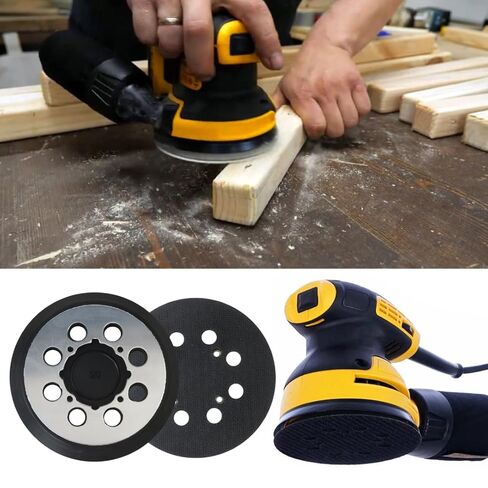2025 جديد 2 حزمة 5 "8 فتحة ساندر وسادة معدنية لـ Dewalt DCWE210B 5 بوصة ماكينة سنفرة مدارية عشوائية - 4 فتحات لولبية جزء سنفرة لـ DeWalt DWE64233 & N329079 in Kuwait