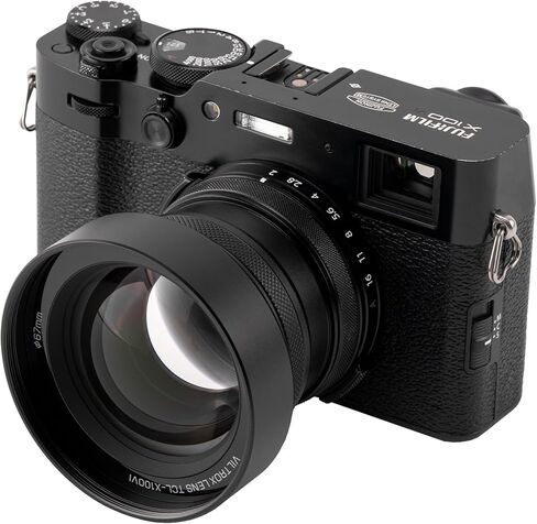 عدسة تحويل Telephoto TCL-X100 VI من VILTROX، عدسة التعرف التلقائي المعدنية 1.4X لـ Fujifilm X100VI X100V X100F، أسود in Kuwait