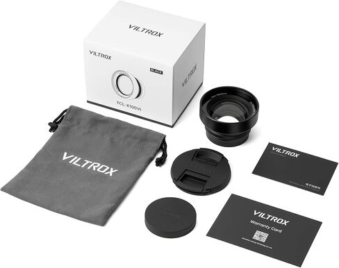 عدسة تحويل Telephoto TCL-X100 VI من VILTROX، عدسة التعرف التلقائي المعدنية 1.4X لـ Fujifilm X100VI X100V X100F، أسود in Kuwait