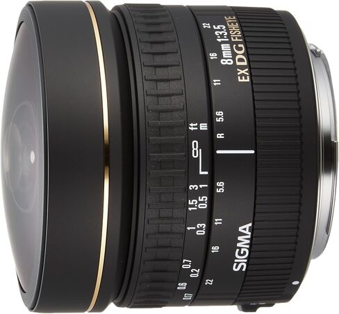 عدسة سيجما 8 ملم f/3.5 EX DG دائرية عين السمكة لكاميرات Canon SLR (متجددة) in Kuwait