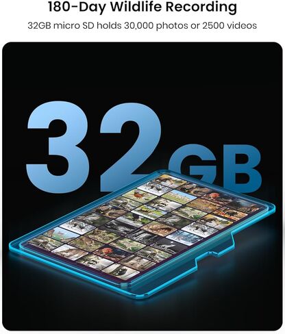 كاميرا Misstech 4K UHD الشمسية لمراقبة الألعاب والحياة البرية - تنشيط سريع 0.1 ثانية لتسجيل الحيوانات، رؤية ليلية واضحة بدقة 64 ميجابكسل/4 كيه، بدون رسوم شهرية، التحكم في التطبيق، مقاومة للماء IP66، بطاقة SD سعة 32 جيجابايت in Kuwait