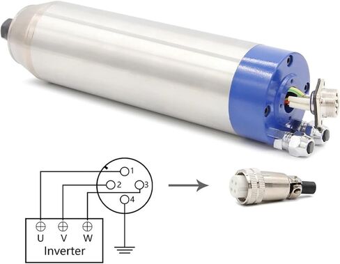 0.8kw ER11 محرك المغزل المعدني المبرد بالماء 400 هرتز رقم القطب = 2 in Kuwait