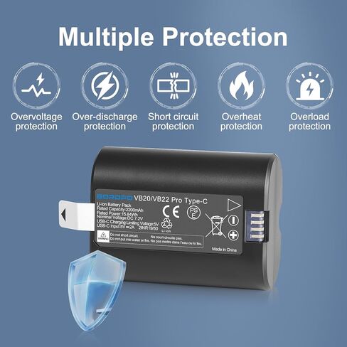 بطارية ليثيوم بديلة VB22/VB20 لسلسلة فلاش Godox V350 V480، متوافقة مع V350S/V350O/V350N/V350F/V350C، V480C/V480S/V480N/V480O/V480F Speedlite (بطاريتان) in Saudi Arabia