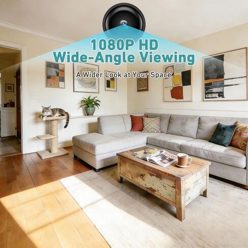 كاميرا WiFi صغيرة لمنزل القطط المُدفأ، دقة 1080 بكسل عالية الدقة، رؤية ليلية، كشف الحركة، زاوية واسعة للغاية 130 درجة، تخزين محلي وسحابي (بطاقة SD غير متضمنة)، مراقبة عن بعد في أي وقت (استخدام المكونات الإضافية فقط) in Kuwait