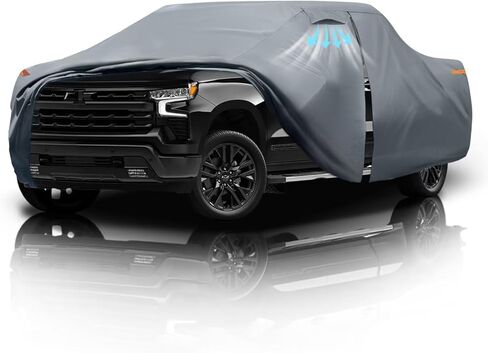 غطاء شاحنة Ford F250 مناسب حسب الطلب لسرير قصير لطاقم السيارة 2001-2025 (6.8 بوصة) مع سحاب للباب، 10 طبقات غطاء شاحنة بيك اب ثقيل خارجي مقاوم للماء في جميع الأحوال الجوية، واقي من غبار الرياح. in Kuwait