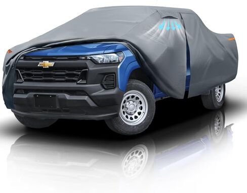 غطاء شاحنة Ford F250 مناسب حسب الطلب لسرير قصير لطاقم السيارة 2001-2025 (6.8 بوصة) مع سحاب للباب، 10 طبقات غطاء شاحنة بيك اب ثقيل خارجي مقاوم للماء في جميع الأحوال الجوية، واقي من غبار الرياح. in Kuwait
