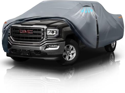 غطاء شاحنة Ford F250 مناسب حسب الطلب لسرير قصير لطاقم السيارة 2001-2025 (6.8 بوصة) مع سحاب للباب، 10 طبقات غطاء شاحنة بيك اب ثقيل خارجي مقاوم للماء في جميع الأحوال الجوية، واقي من غبار الرياح. in Kuwait