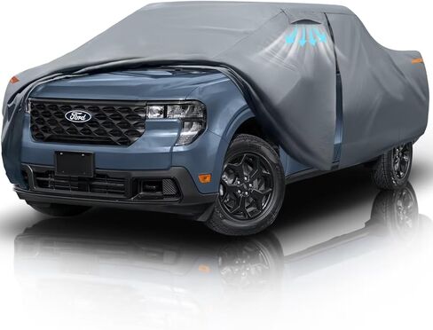 غطاء شاحنة Ford F250 مناسب حسب الطلب لسرير قصير لطاقم السيارة 2001-2025 (6.8 بوصة) مع سحاب للباب، 10 طبقات غطاء شاحنة بيك اب ثقيل خارجي مقاوم للماء في جميع الأحوال الجوية، واقي من غبار الرياح. in Kuwait