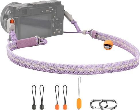 PGYTECH Camera Shoulder Strap Slim Trendy Style, Quick Release Braided Rope Camera Strap Holds 66.1lb, Adjustable Neck Straps for Compact Camera/Mirrorless/Phone for Young Photographers,Twilight Black in Saudi Arabia