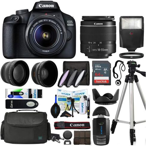 Canon EOS Rebel T100 / 4000D DSLR Camera (W / 18-55 III) (متجدد) in Kuwait