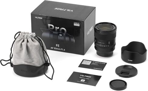 عدسة VILTROX AF 50 مم F1.4 Pro FE لكاميرات Sony E-Mount كاملة الإطار، برايم قياسي سريع للصور والإضاءة المنخفضة، بوكيه سلس، تركيز تلقائي HyperVCM، متوافق مع سلسلة Sony A7/A7R/A7C/A9/A1 in Kuwait