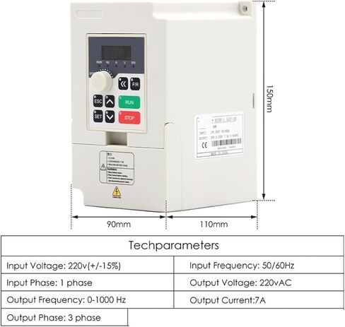 220v 1.5kw ER20 square air cooled spindle motor, 4 P4 bearings and H100 1.5kw 1000hz variable frequency drive in Saudi Arabia