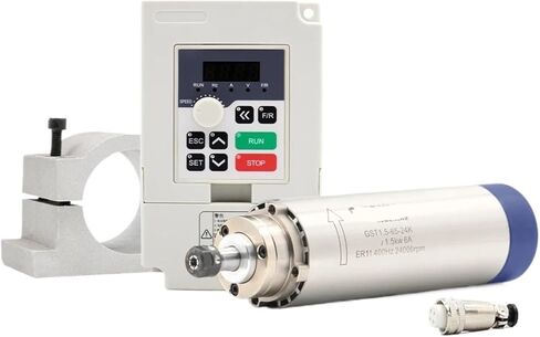 1.5kw ER11 65x204mm air cooled spindle 4 bearings & 1.5kw VFD & 65mm bracket(220v) in Saudi Arabia