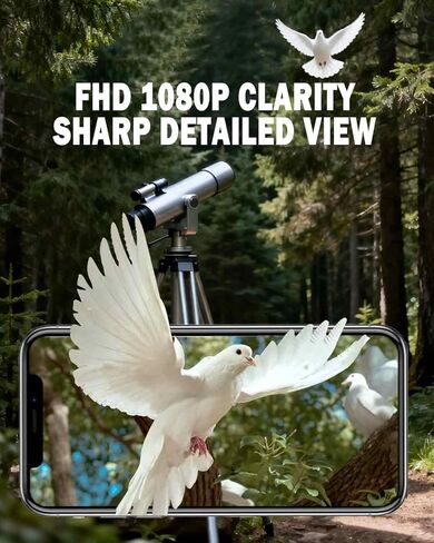 VXF 32GB Wireless Electronic Eyepiece, 30m WiFi Range, 1080P FHD Real-Time Recording telescope camera, iOS/Android/PC & 26-50mm Telescopes Compatible, Ideal for Bird Watching in Saudi Arabia