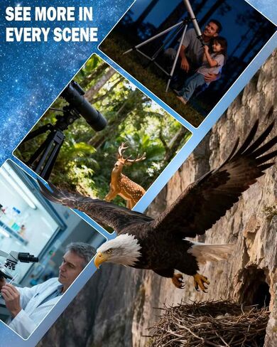 VXF 32GB Wireless Electronic Eyepiece, 30m WiFi Range, 1080P FHD Real-Time Recording telescope camera, iOS/Android/PC & 26-50mm Telescopes Compatible, Ideal for Bird Watching in Saudi Arabia