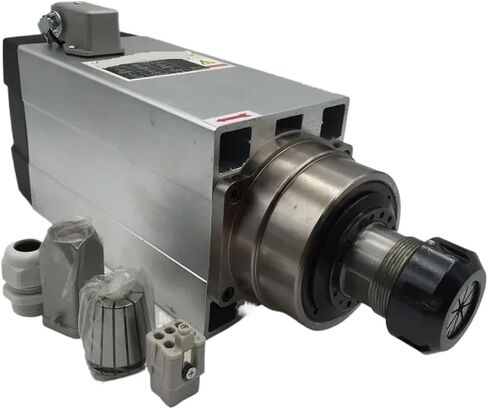 380V 4.5KW 6HP Square Spindle Motor Air Cooled 4 Bearings + 5.5kw VFD Inverter + ER32 Chuck Kit in Saudi Arabia
