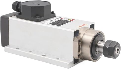 2.2kw ER20 square air-cooled spindle motor ceramic ball bearing 0.01mm precision 24000rpm with mounting flange(Steel Bearings,110v) in Saudi Arabia