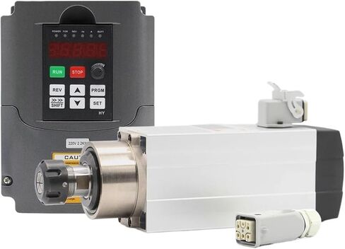 2.2kw ER25 air cooled spindle 300hz 18000rpm 4pcs ceramic ball bearings square 16mm & HY 2.2kw variable frequency drive(Ceramic Ball Bearing,380v) in Saudi Arabia