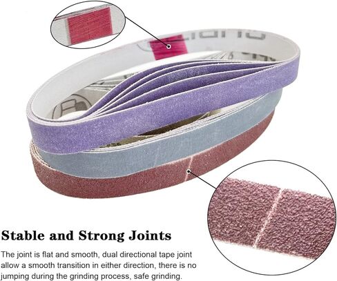 طقم حزام شحذ بديل 30 قطعة مقاس 1/2 بوصة × 12 بوصة للعمل الرسمي للسكين الحاد ومبراة الأدوات (WSKTS & WSKTS-KT/Mk.1 & Mk.2) - 80/120/240/400/1000/2500 حبيبة in Kuwait