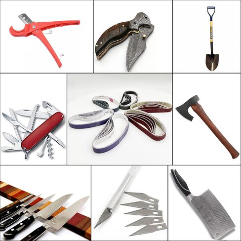 طقم حزام شحذ بديل 30 قطعة مقاس 1/2 بوصة × 12 بوصة للعمل الرسمي للسكين الحاد ومبراة الأدوات (WSKTS & WSKTS-KT/Mk.1 & Mk.2) - 80/120/240/400/1000/2500 حبيبة in Kuwait