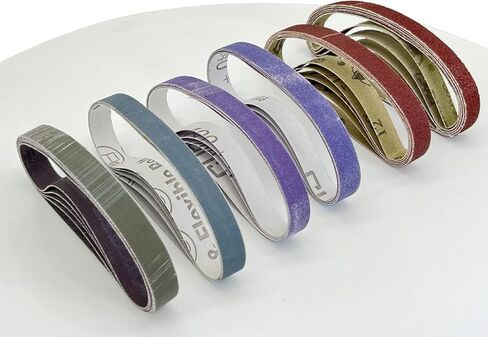 طقم حزام شحذ بديل 30 قطعة مقاس 1/2 بوصة × 12 بوصة للعمل الرسمي للسكين الحاد ومبراة الأدوات (WSKTS & WSKTS-KT/Mk.1 & Mk.2) - 80/120/240/400/1000/2500 حبيبة in Kuwait