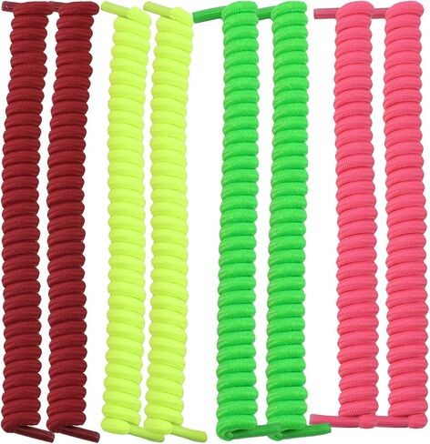 أربطة أحذية مجعدة بدون ربطات أربطة أحذية مرنة ربيعية أربطة أحذية مرنة بلون سادة مناسبة للرياضة رباط حذاء مسطح 10 أزواج 20 قطعة (كل لون زوج واحد) in Kuwait