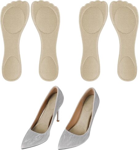 2 Pairs High Heels Inserts 3/4 Gel Cushion Insoles Clear Comfortable Shoe Support Non Skidding Self Adhesive Shoe Pads for Women Sandals Flats Boots Pumps Arch Pain in Saudi Arabia