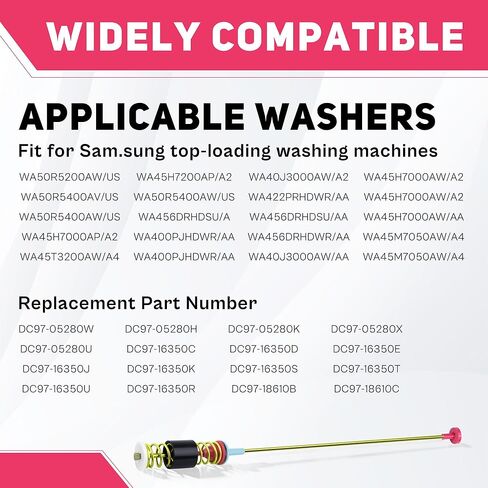 ترقية DC68-03172B-03 DC97-16350D قضبان تعليق الغسالة المتوافقة مع Sam.Sung Gasher WA50R5400AV/US WA50T5300AC/US WA50R5200AW in Saudi Arabia