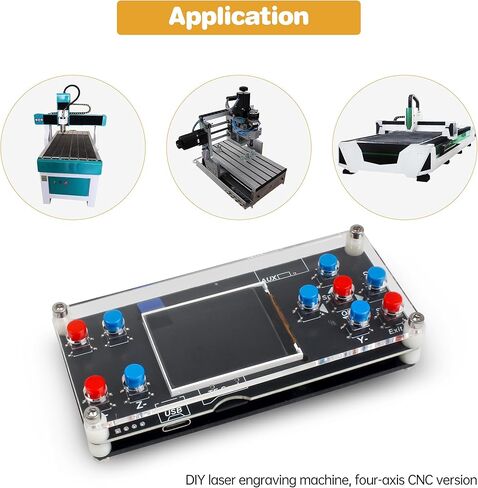 RATTMMOTOR CNC Router GRBL وحدة تحكم غير متصلة بالإنترنت، GRBL DIY CNC Router وحدة تحكم غير متصلة بالإنترنت شاشة LCD 1.8 بوصة لآلة الطحن CNC الصغيرة (4 محاور) in Kuwait