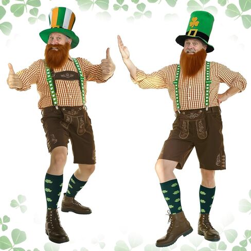 9 قطع الرجال الألمانية مهرجان أكتوبر زي مجموعة ريشة قبعة البافارية Lederhosen الجوارب الحمالات زي الملحقات مهرجان أكتوبر الزي الرجال للكبار عيد الهالوين البيرة مهرجان لعب دور تأثيري الطرف in Kuwait