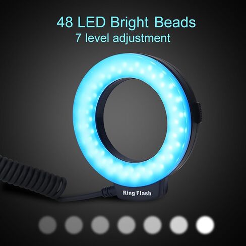 فلاش حلقي LED محمول من Tyenaza يعمل بالبطارية، يملأ الضوء مع مرشحات الألوان ومحول التصوير الفوتوغرافي in Saudi Arabia