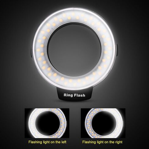 فلاش حلقي LED محمول من Tyenaza يعمل بالبطارية، يملأ الضوء مع مرشحات الألوان ومحول التصوير الفوتوغرافي in Saudi Arabia