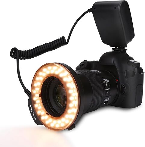 فلاش حلقي LED محمول من Tyenaza يعمل بالبطارية، يملأ الضوء مع مرشحات الألوان ومحول التصوير الفوتوغرافي in Saudi Arabia