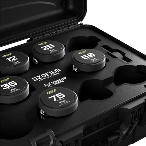 DZOFILM Vespid Prime Cinema 5-Lens Kit with 12mm T2.8 and 25mm, 35mm, 50mm, 75mm T2.1 Lens for PL & EF Mount in Saudi Arabia