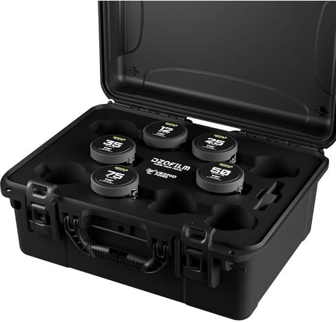 DZOFILM Vespid Prime Cinema 5-Lens Kit with 12mm T2.8 and 25mm, 35mm, 50mm, 75mm T2.1 Lens for PL & EF Mount in Saudi Arabia