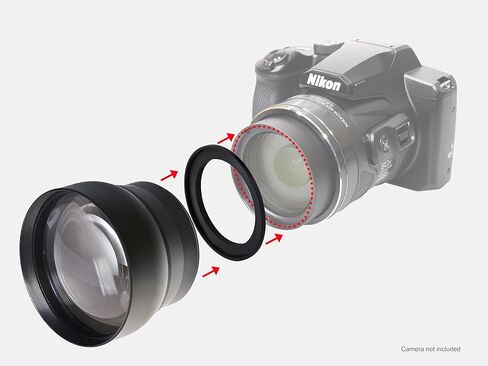 عدسة تحويل عن بعد (أسود) متوافقة مع كاميرا Nikon Coolpix B600 (2.2X) (تتضمن محول العدسة) in Saudi Arabia