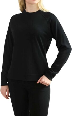 سويت شيرت صوف ميرينو برقبة دائرية بسحاب للنساء كاجوال، بلوفر نسائي ناعم ومريح بأكمام طويلة in Kuwait