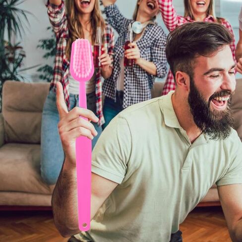 ibasenice Giant Toothbrush Prop Huge Toothbrush Large Toothbrush Big Brush Prop Oversized Toys for Costume Take Picture Party Favor - Pink in Saudi Arabia