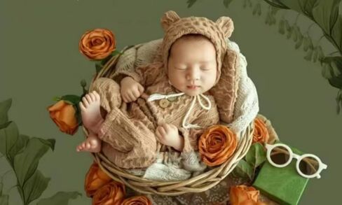 Newborn Photography Props Outfits Cute Bear Photoshoot Props Hat Romper Infant Boy Girl Baby Photo Props Costume in Saudi Arabia