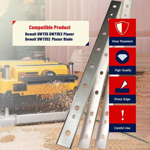 13Inch Planer Blades for DeWalt DW735 DW735X Planer DW7352 Replacement Blades 3Pcs in Kuwait